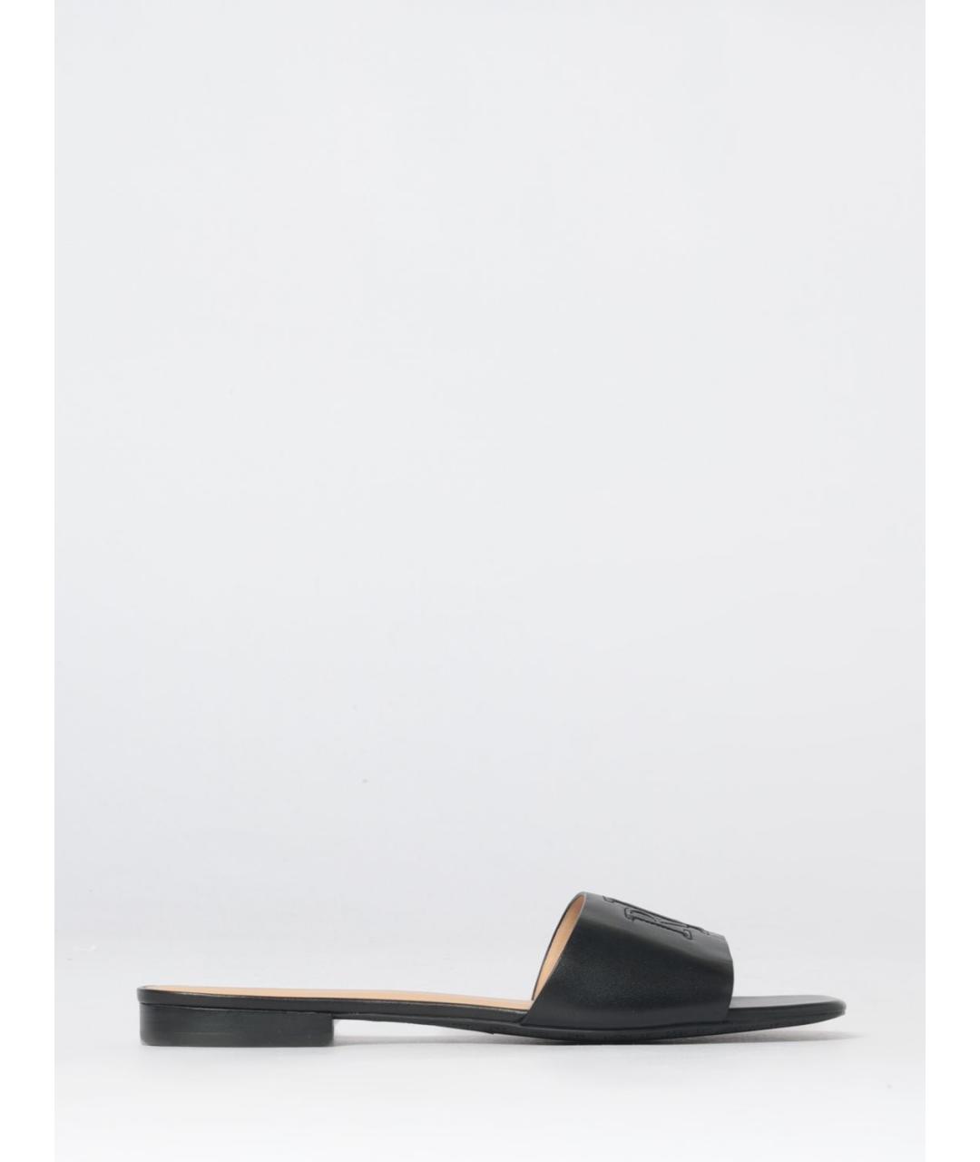 RALPH LAUREN Черные шлепанцы, фото 4