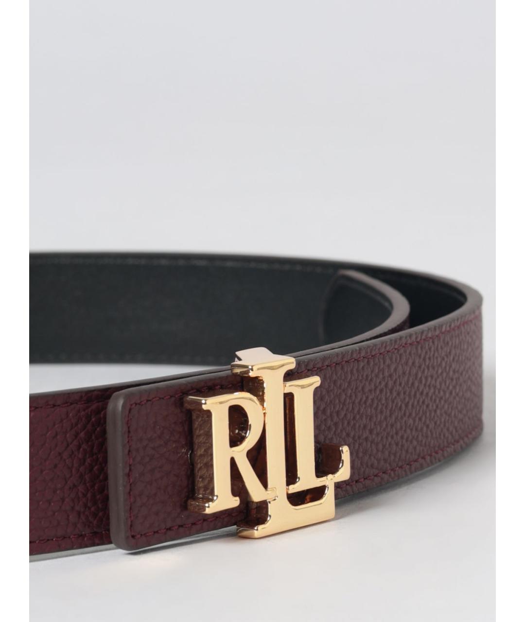 RALPH LAUREN Бордовый ремень, фото 3