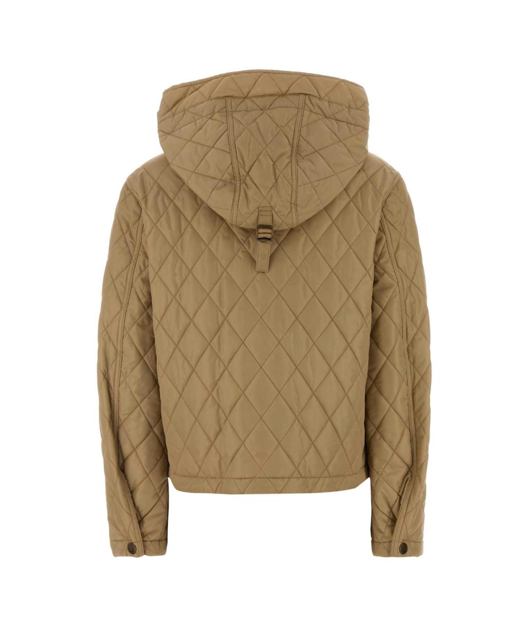 BURBERRY Бежевая полиэстеровая куртка, фото 2