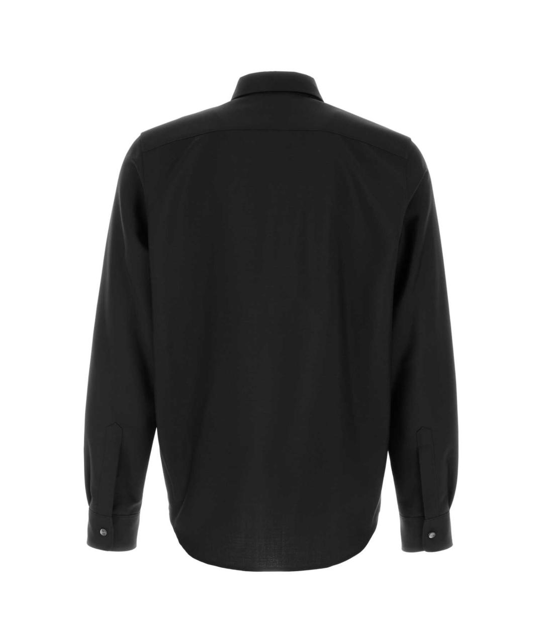 JIL SANDER Черная шерстяная кэжуал рубашка, фото 2