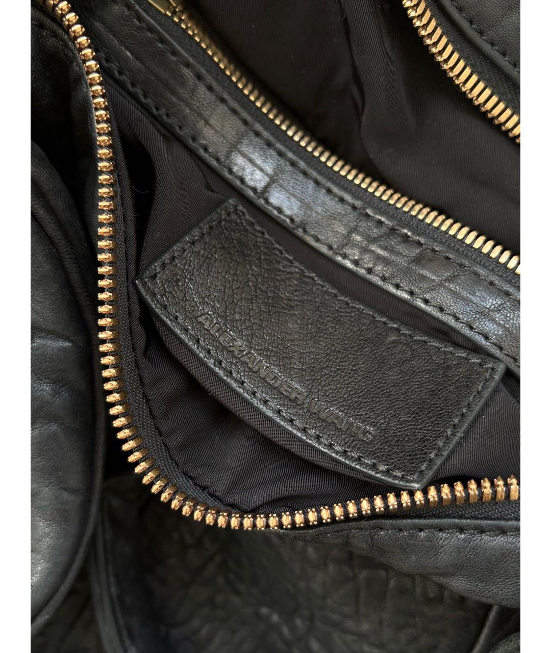 ALEXANDER WANG Черная кожаная сумка через плечо, фото 5
