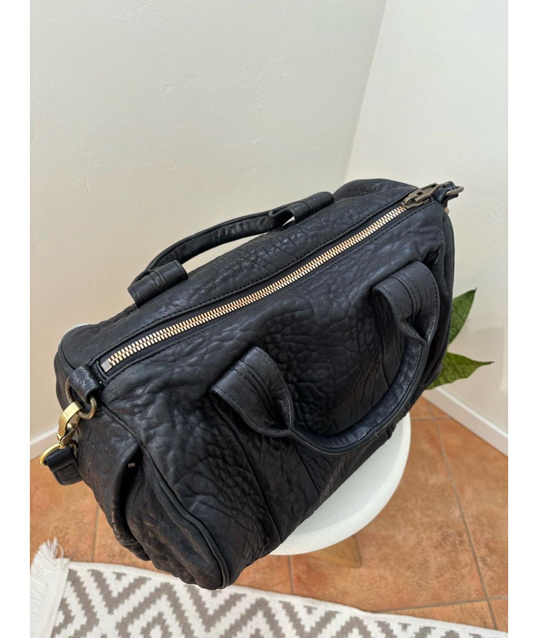 ALEXANDER WANG Черная кожаная сумка через плечо, фото 4