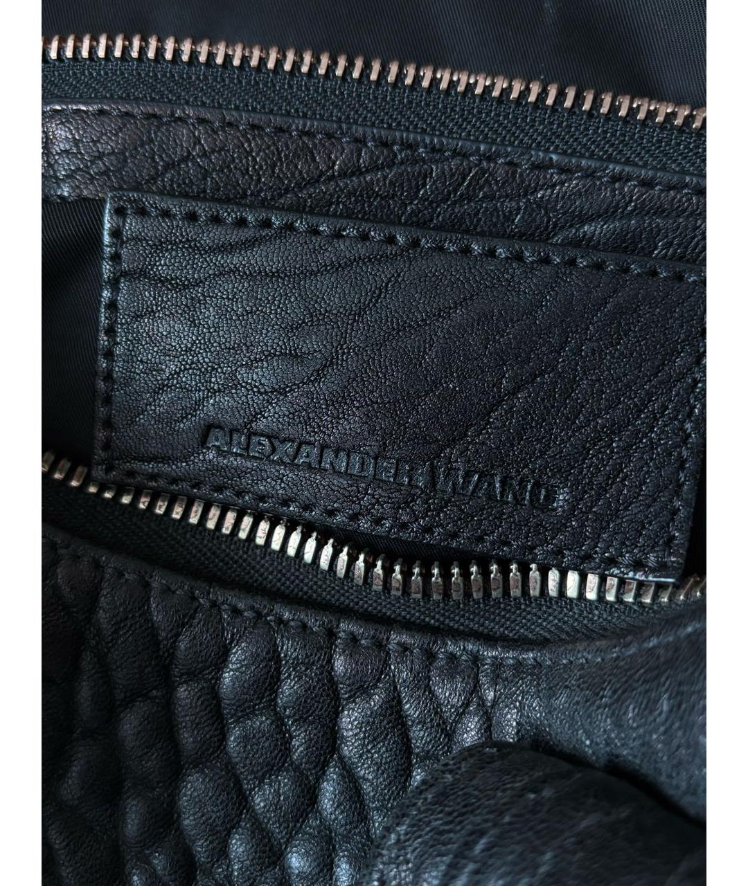 ALEXANDER WANG Черная кожаная сумка с короткими ручками, фото 4