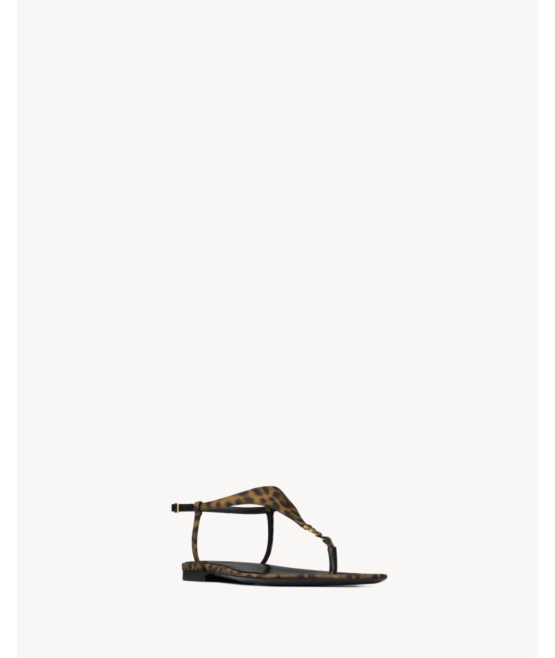 SAINT LAURENT Мульти текстильные сандалии, фото 3