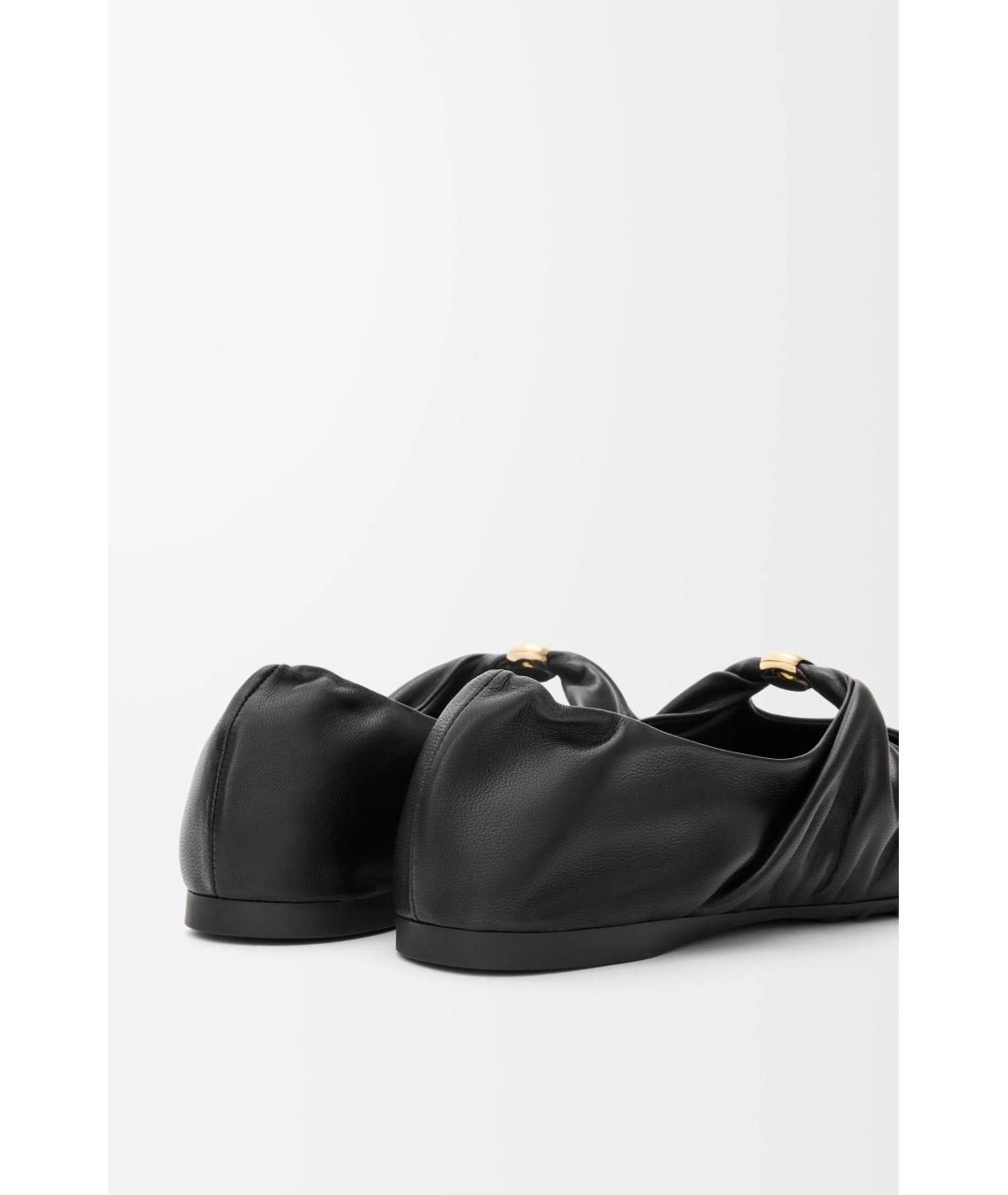 LOEWE Черные кожаные балетки, фото 5