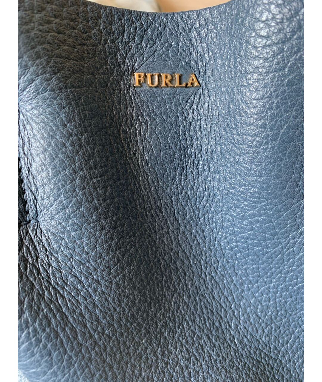 FURLA Синяя кожаная сумка тоут, фото 3