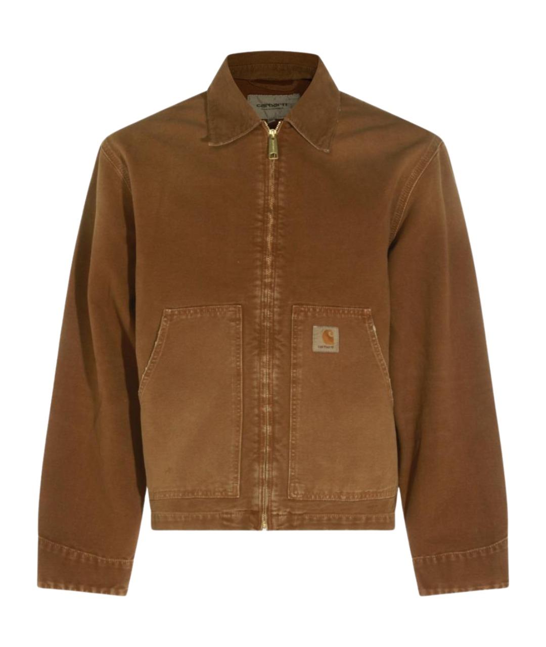 CARHARTT WIP Коричневая хлопковая куртка, фото 1
