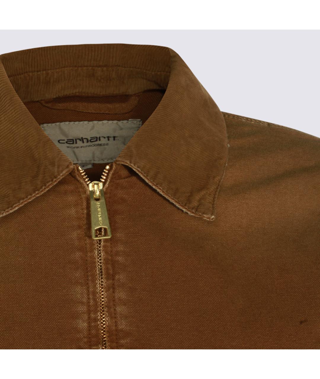 CARHARTT WIP Коричневая хлопковая куртка, фото 3