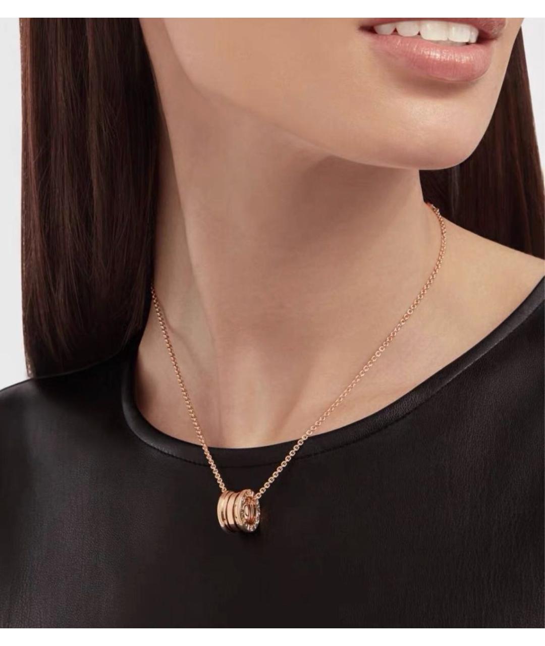 BVLGARI Золотое колье из розового золота, фото 8