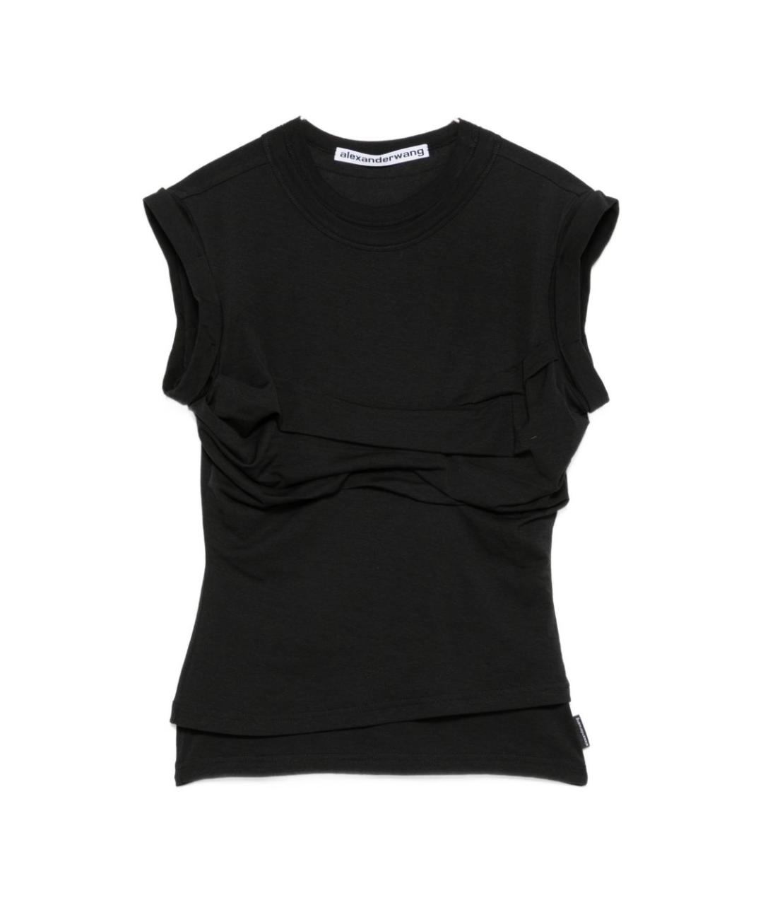 ALEXANDER WANG Черная хлопковая майка, фото 1