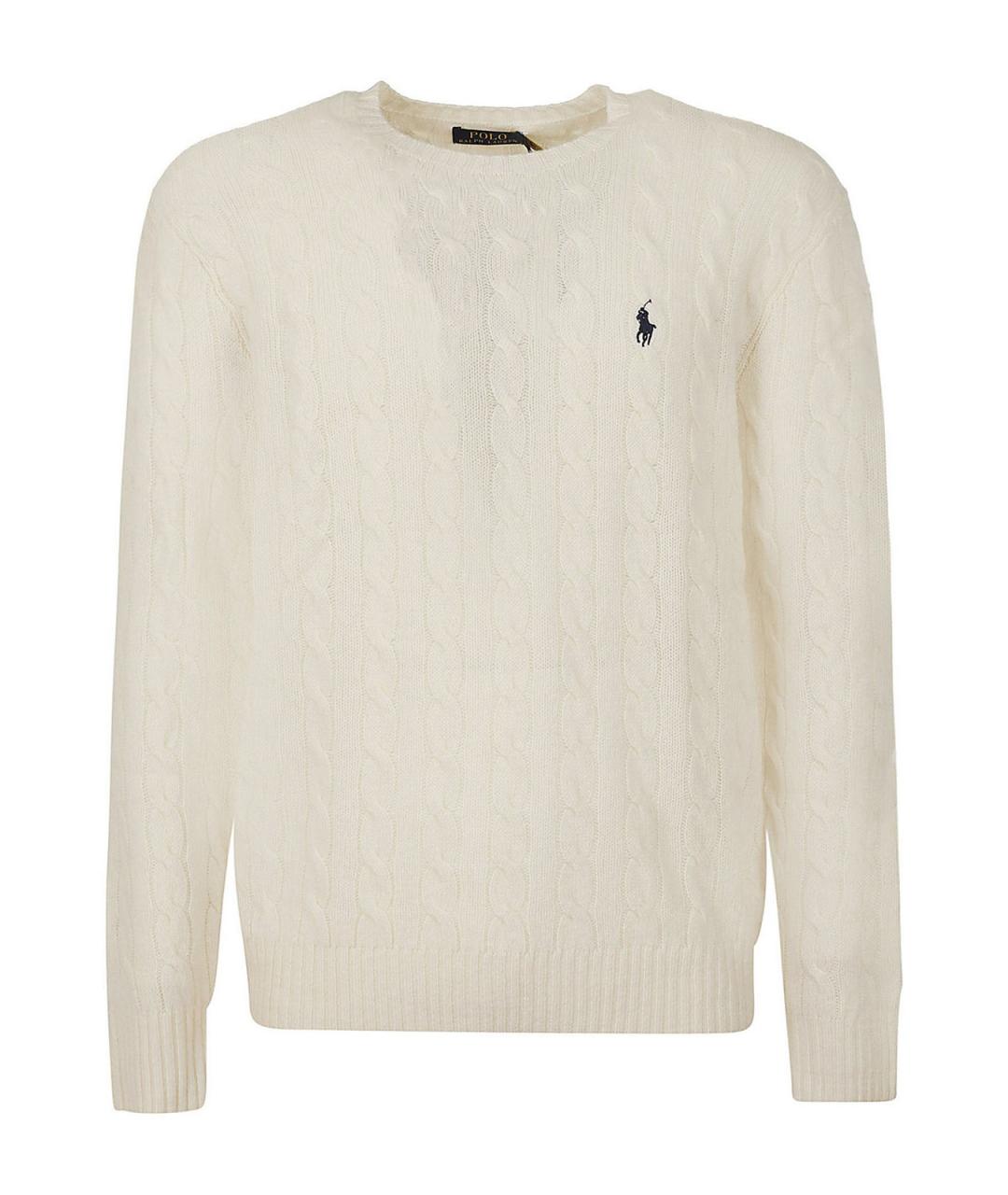 POLO RALPH LAUREN Бежевый шерстяной джемпер / свитер, фото 1