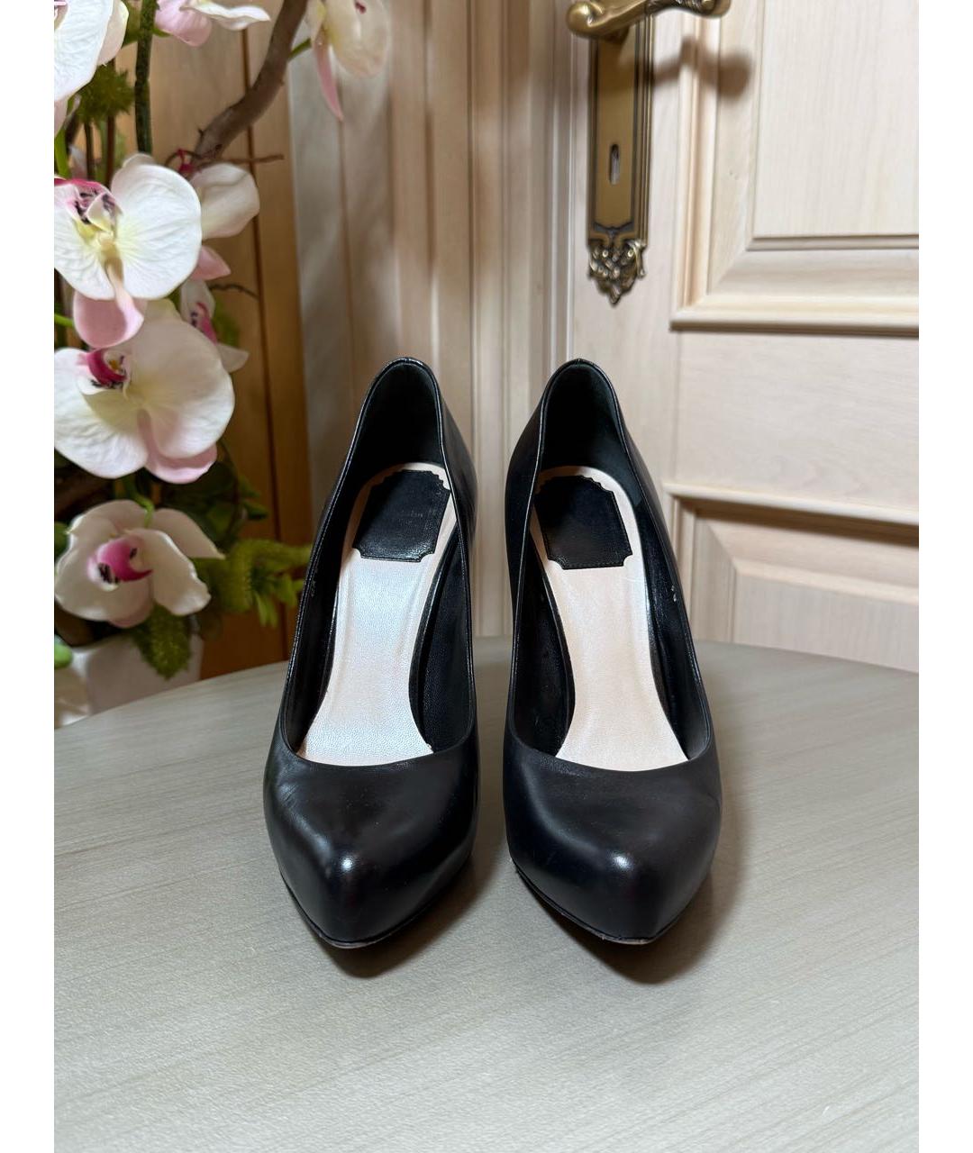CHRISTIAN DIOR Черные кожаные туфли, фото 2