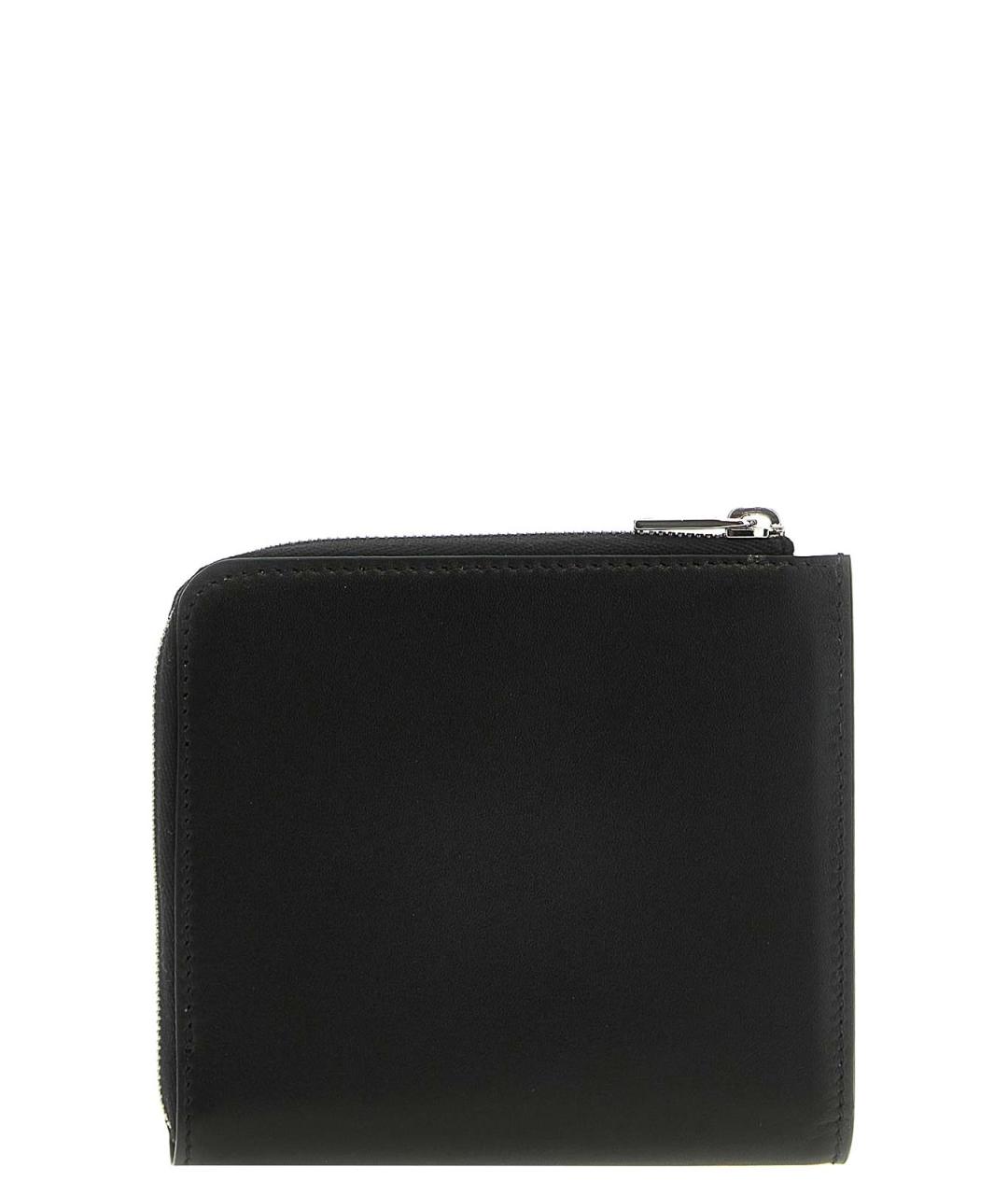 JIL SANDER Черный кожаный кошелек, фото 2