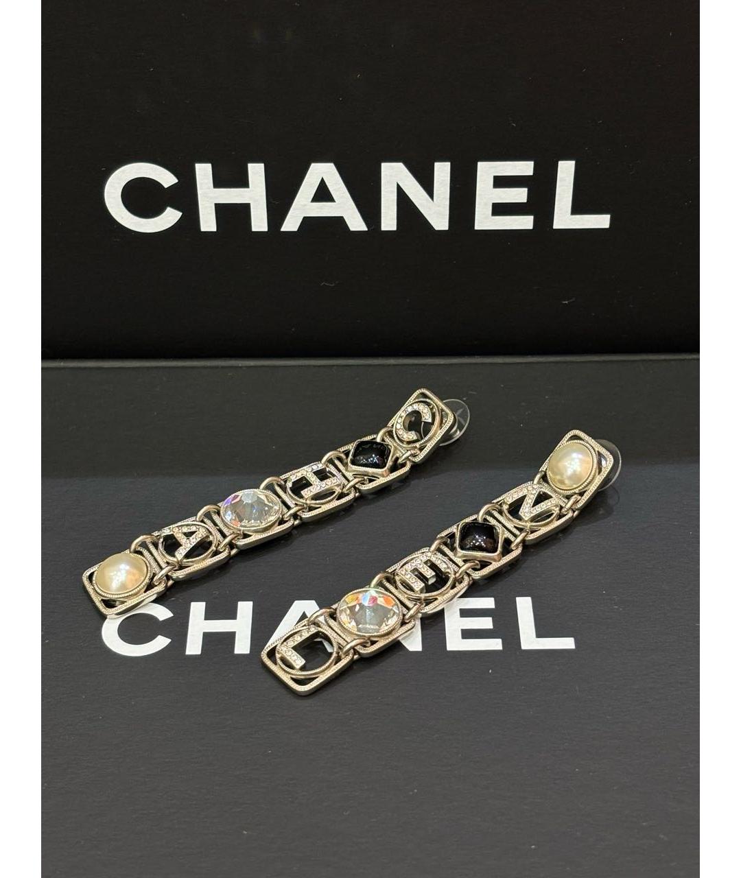 CHANEL Золотые серьги, фото 3