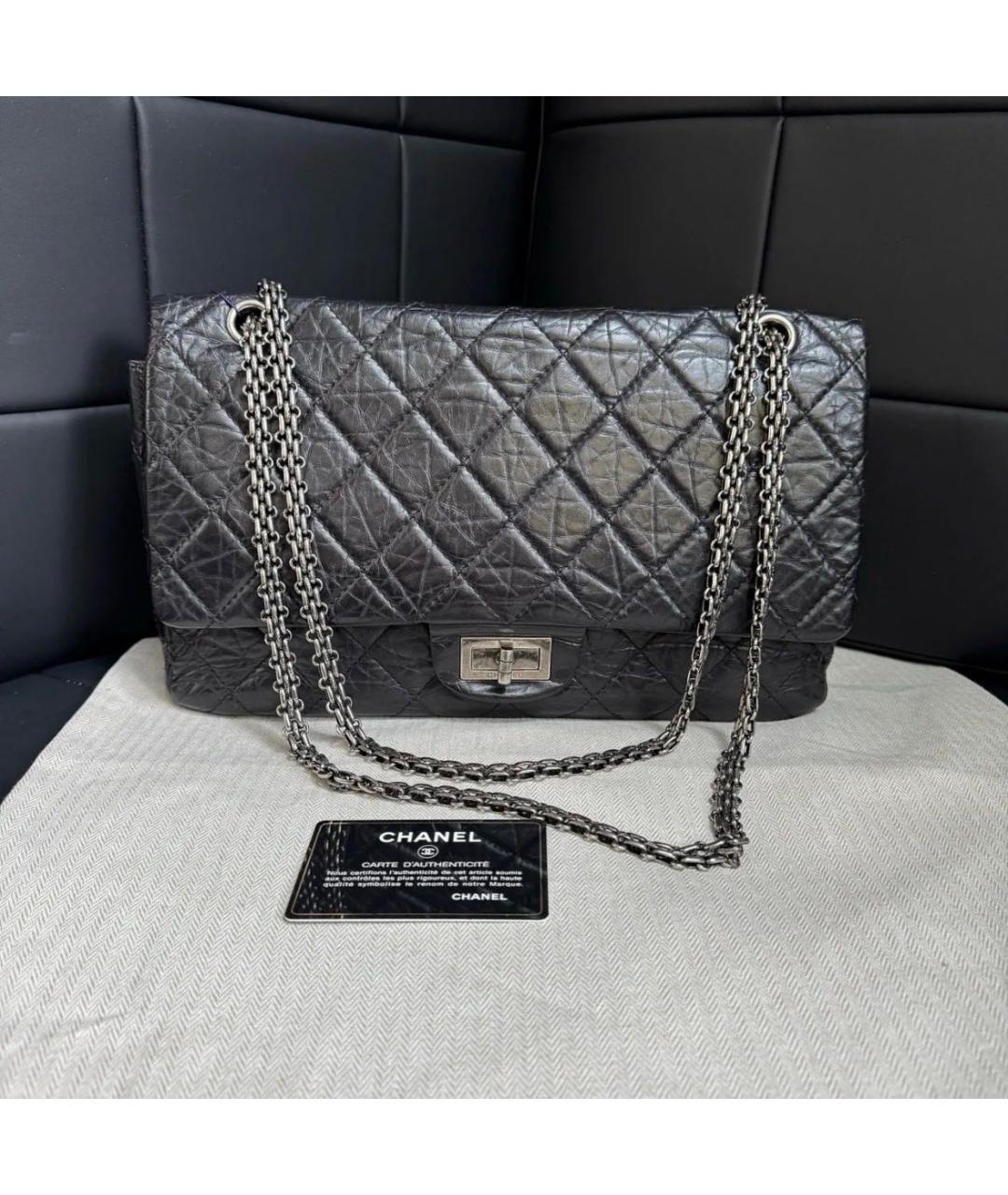 CHANEL Черная кожаная сумка с короткими ручками, фото 2