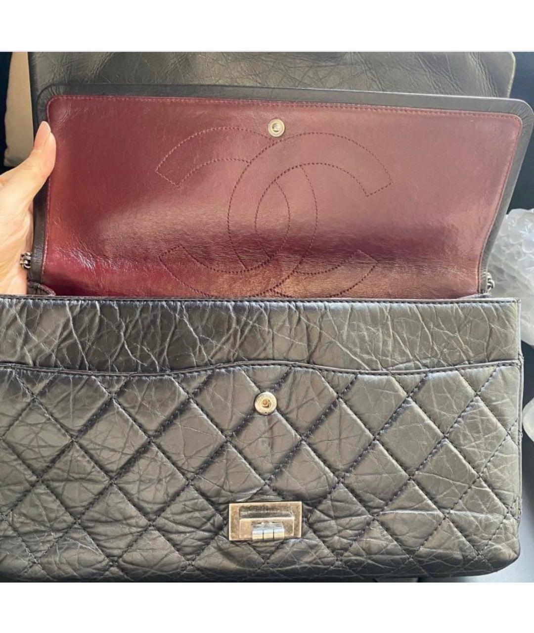 CHANEL Черная кожаная сумка с короткими ручками, фото 8