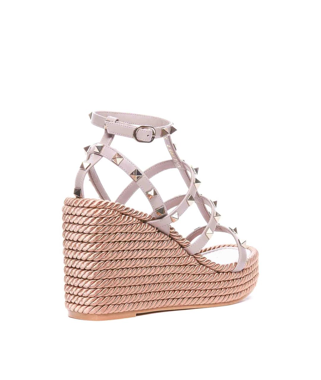 VALENTINO Розовые кожаные сандалии, фото 2