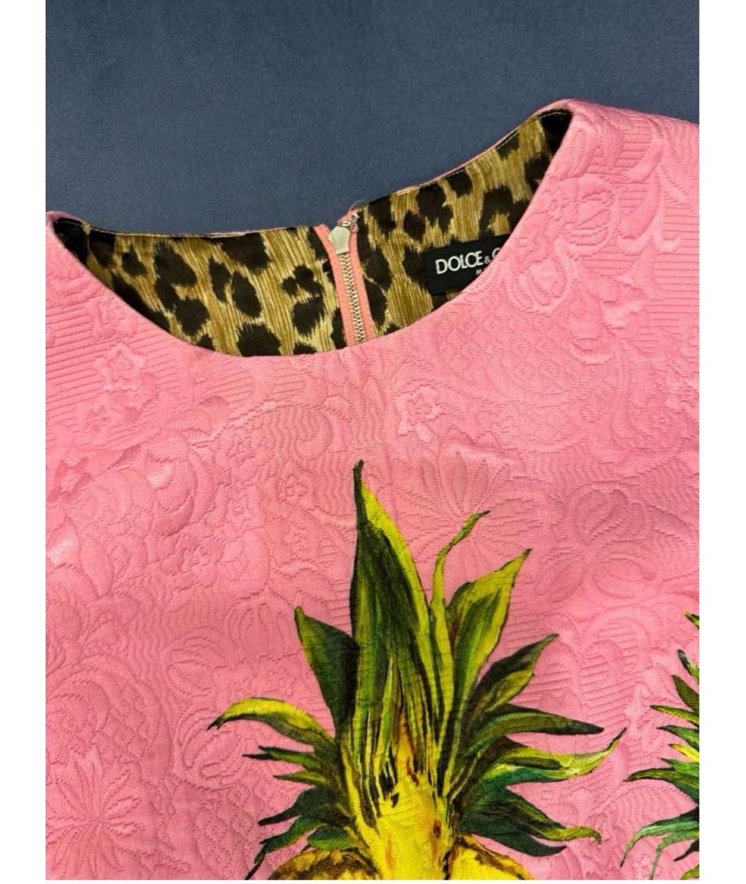 DOLCE&GABBANA Мульти хлопковое повседневное платье, фото 3