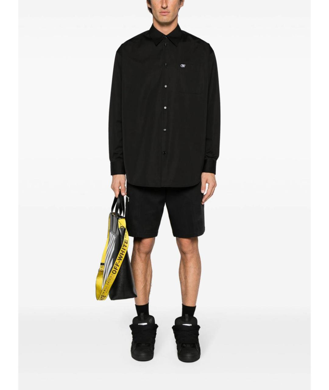 OFF-WHITE Черная хлопковая кэжуал рубашка, фото 2