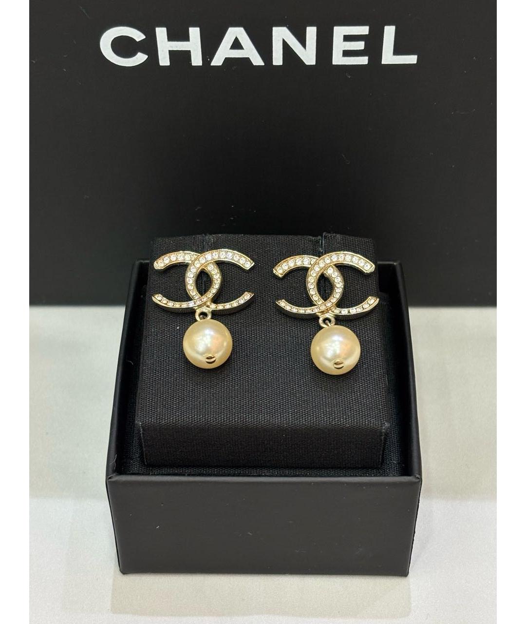 CHANEL Золотые серьги, фото 7