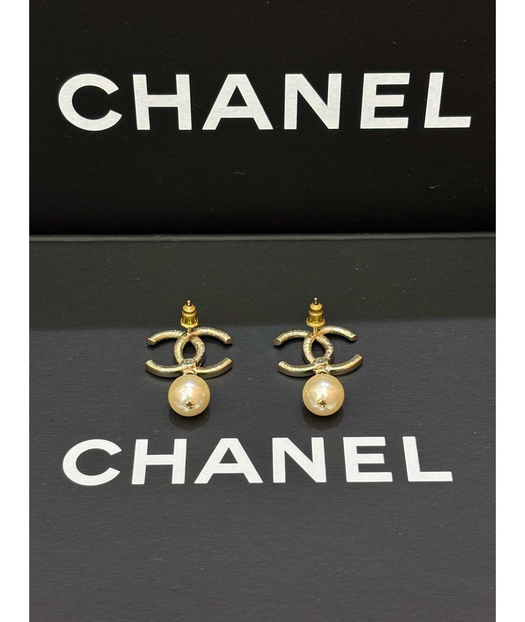 CHANEL Золотые серьги, фото 5