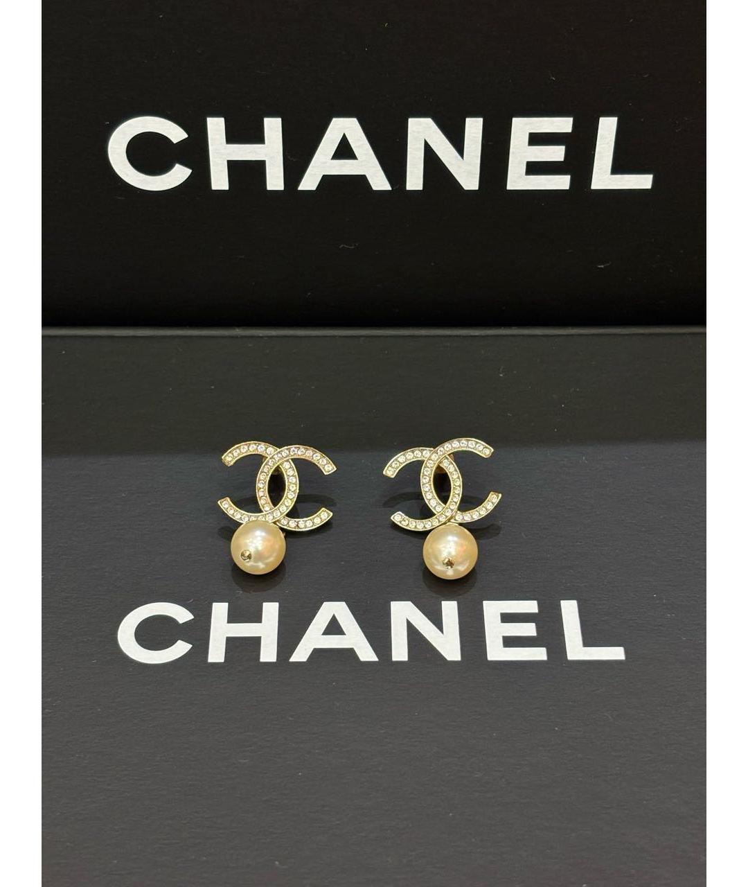 CHANEL Золотые серьги, фото 2