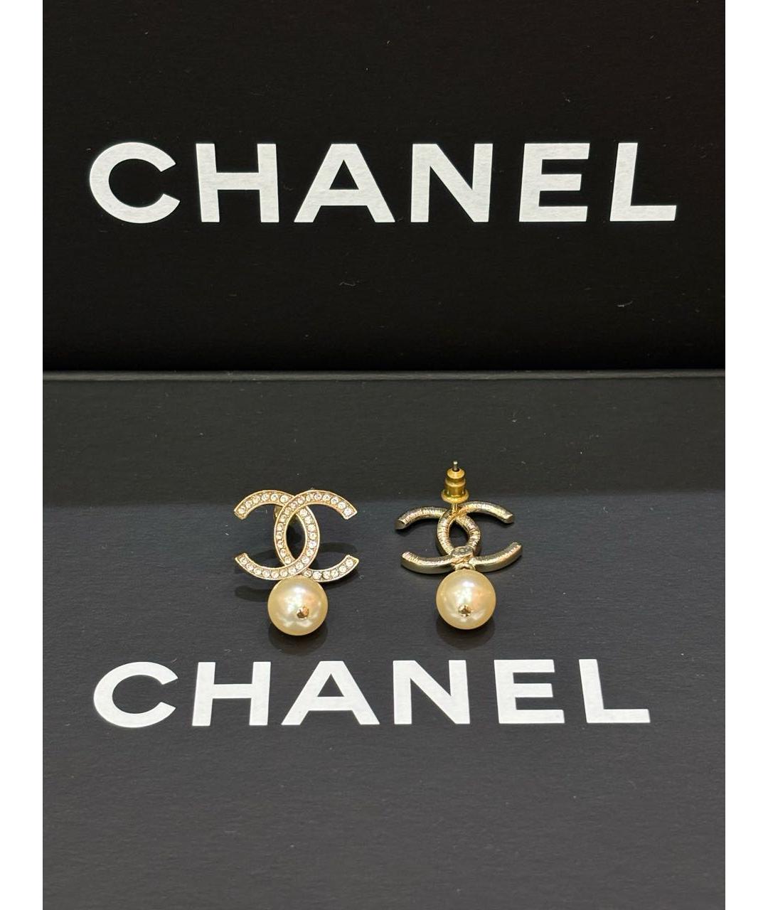 CHANEL Золотые серьги, фото 6