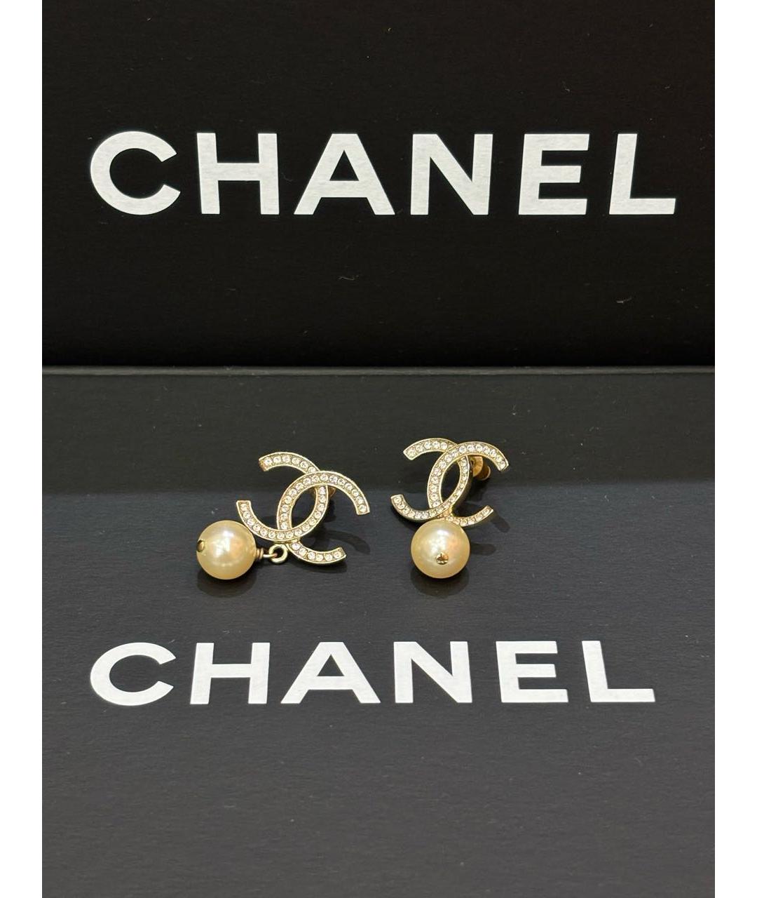 CHANEL Золотые серьги, фото 4