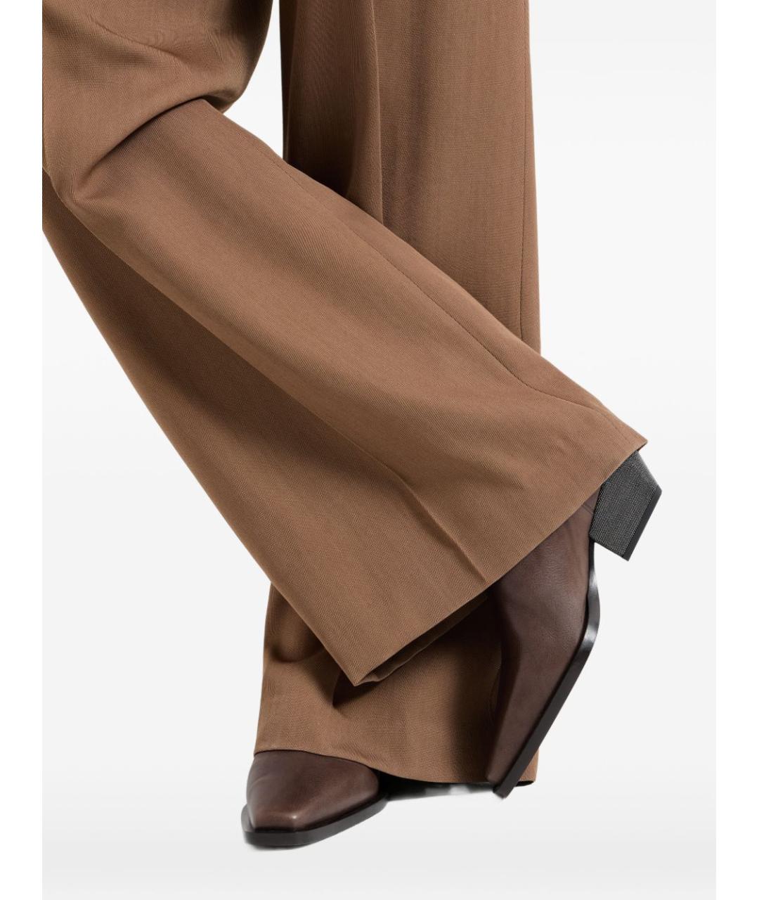 BRUNELLO CUCINELLI Коричневые кожаные ботинки, фото 6