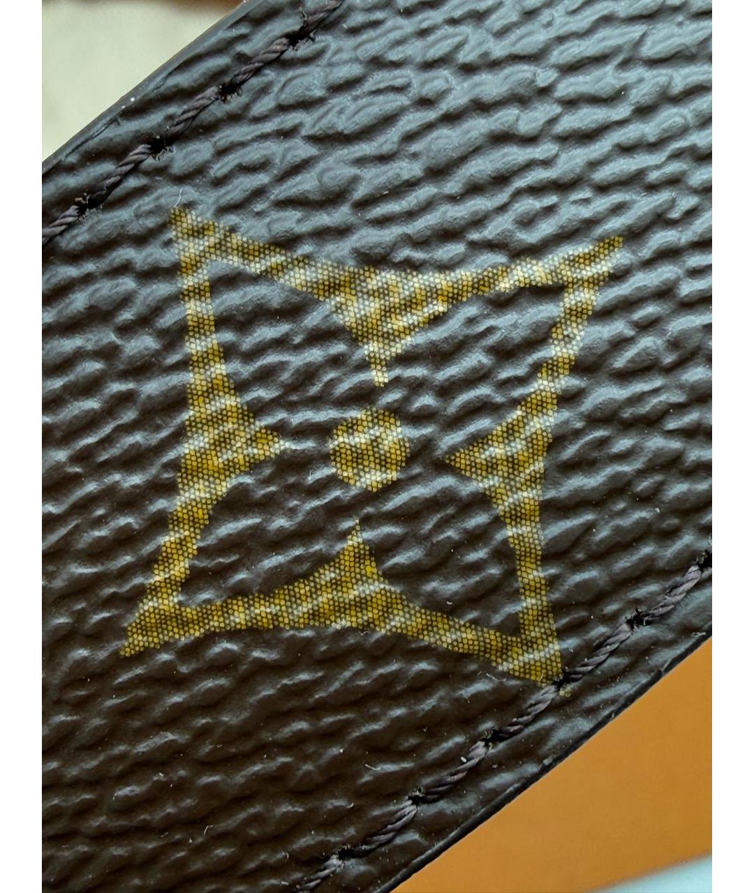 LOUIS VUITTON Коричневый кожаный ремень, фото 5