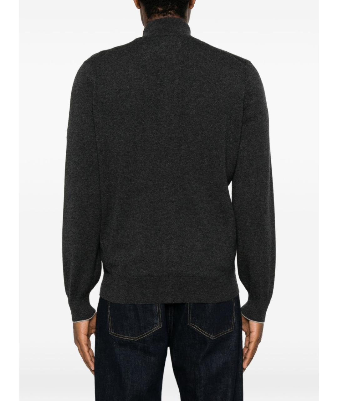 BRUNELLO CUCINELLI Антрацитовый кашемировый кардиган, фото 2
