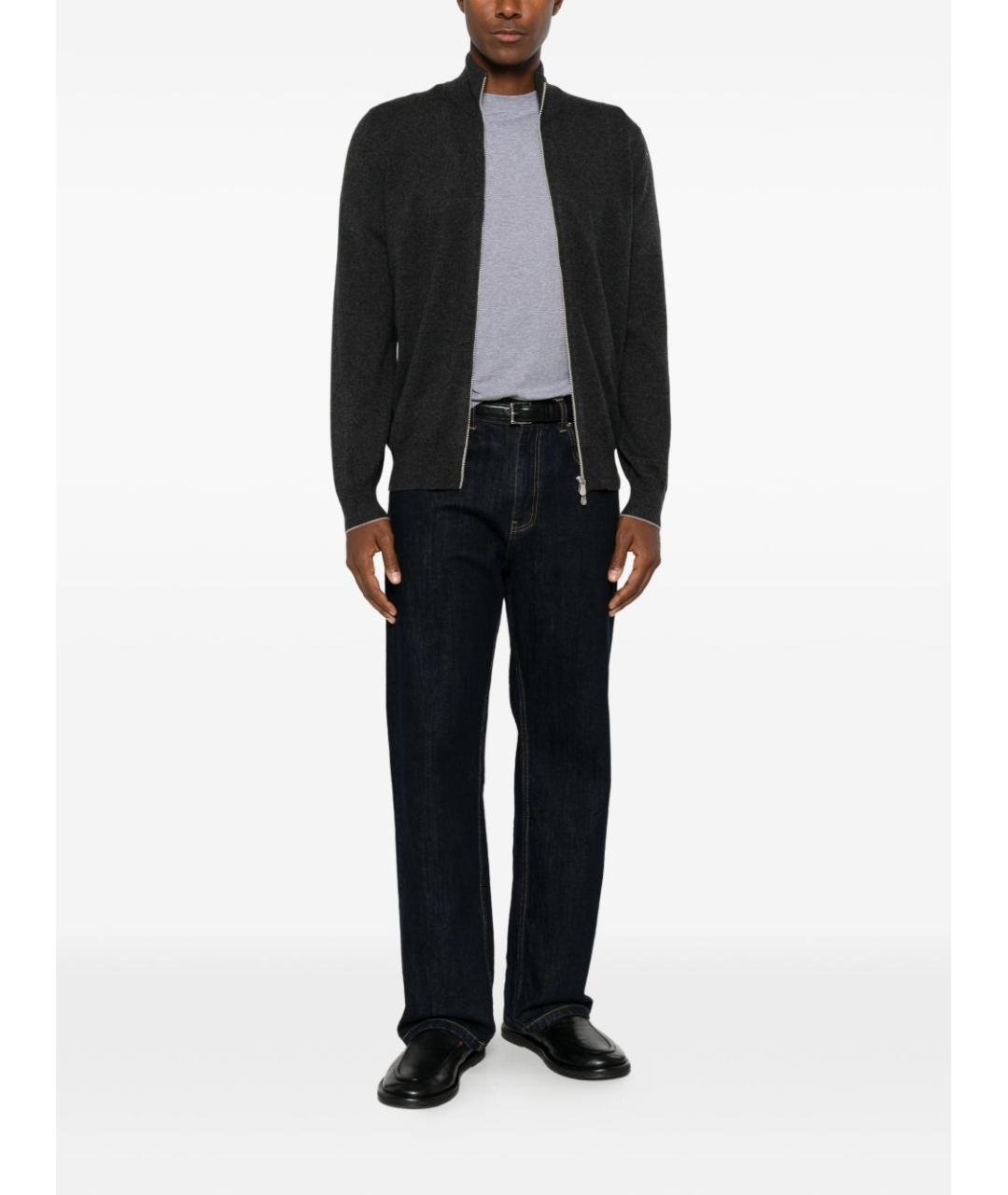 BRUNELLO CUCINELLI Антрацитовый кашемировый кардиган, фото 4
