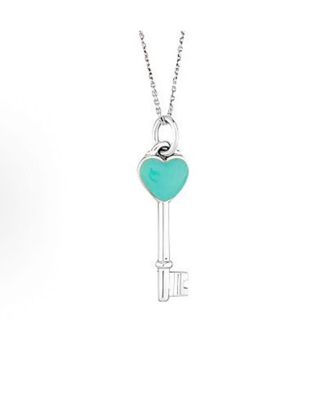 TIFFANY&CO Бирюзовая серебряная подвеска, фото 6