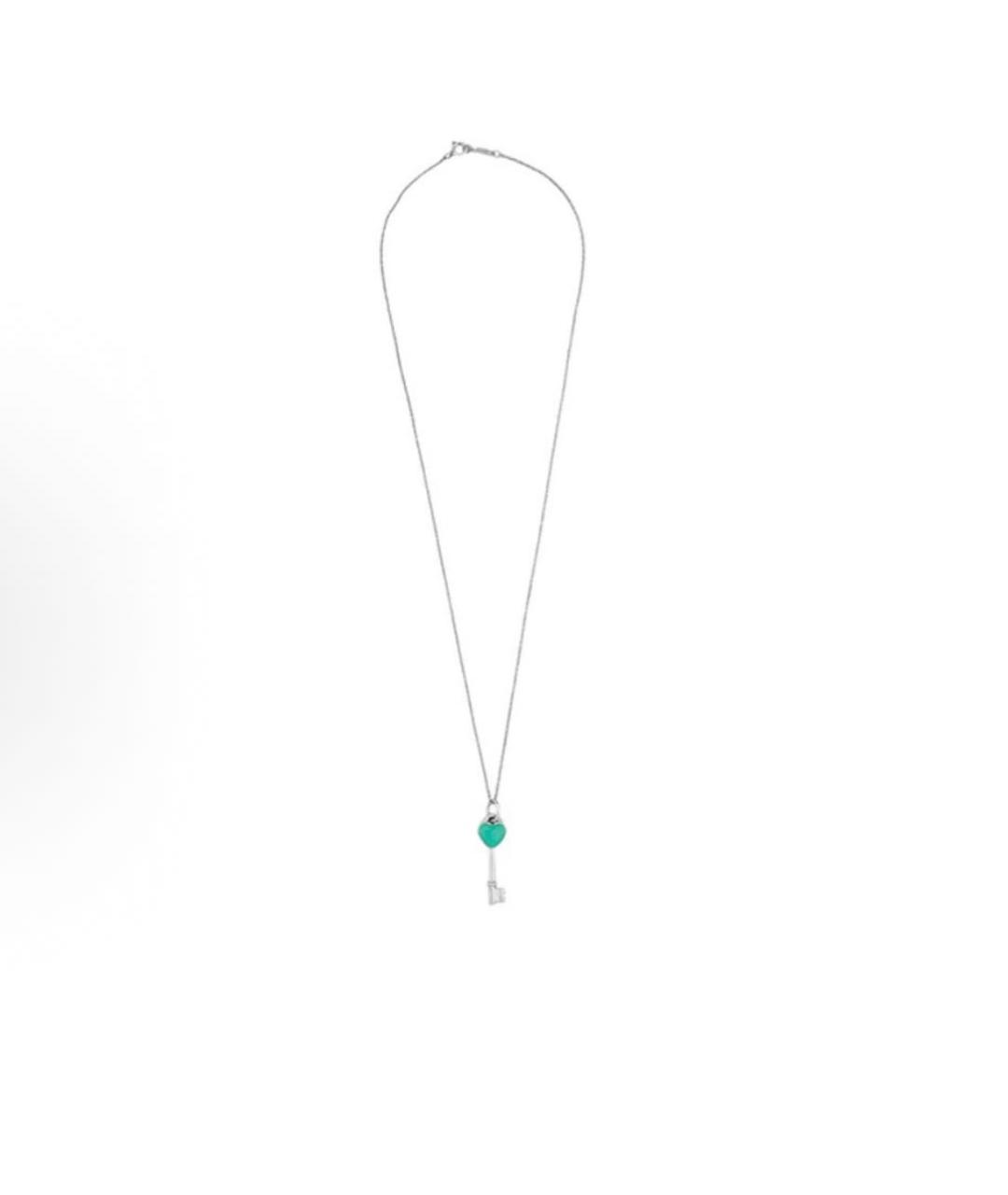 TIFFANY&CO Бирюзовая серебряная подвеска, фото 3
