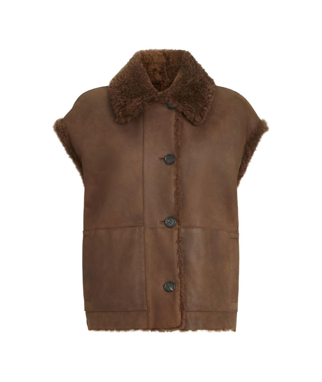 BRUNELLO CUCINELLI Коричневая шерстяная жилетка, фото 1