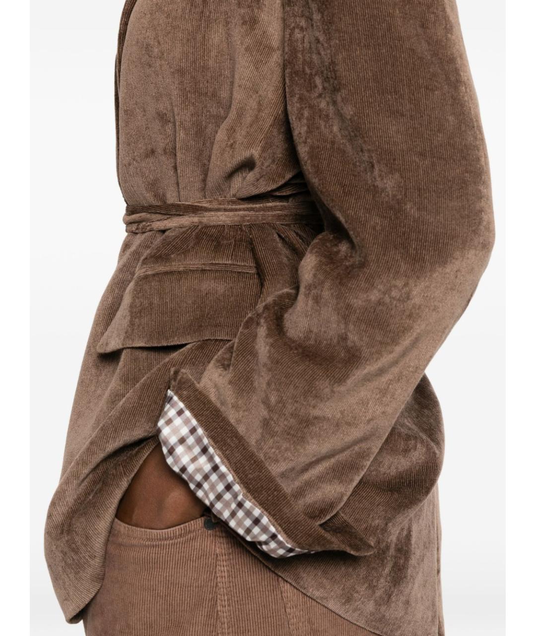 BRUNELLO CUCINELLI Коричневая бархатная куртка, фото 3