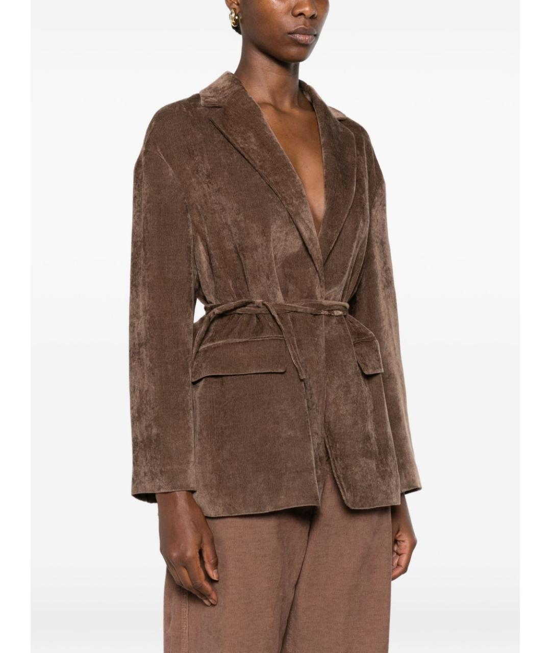 BRUNELLO CUCINELLI Коричневая бархатная куртка, фото 4