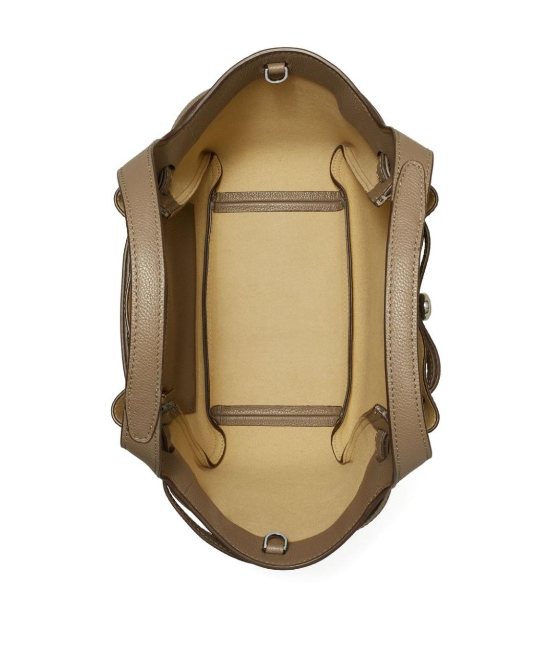 TORY BURCH Коричневая кожаная сумка тоут, фото 4