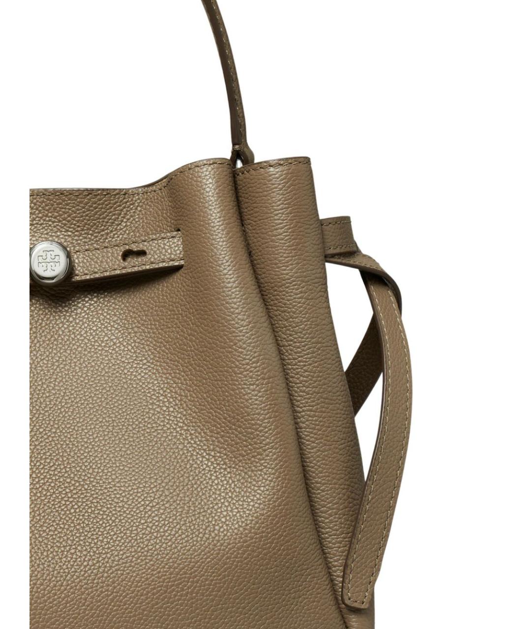 TORY BURCH Коричневая кожаная сумка тоут, фото 2