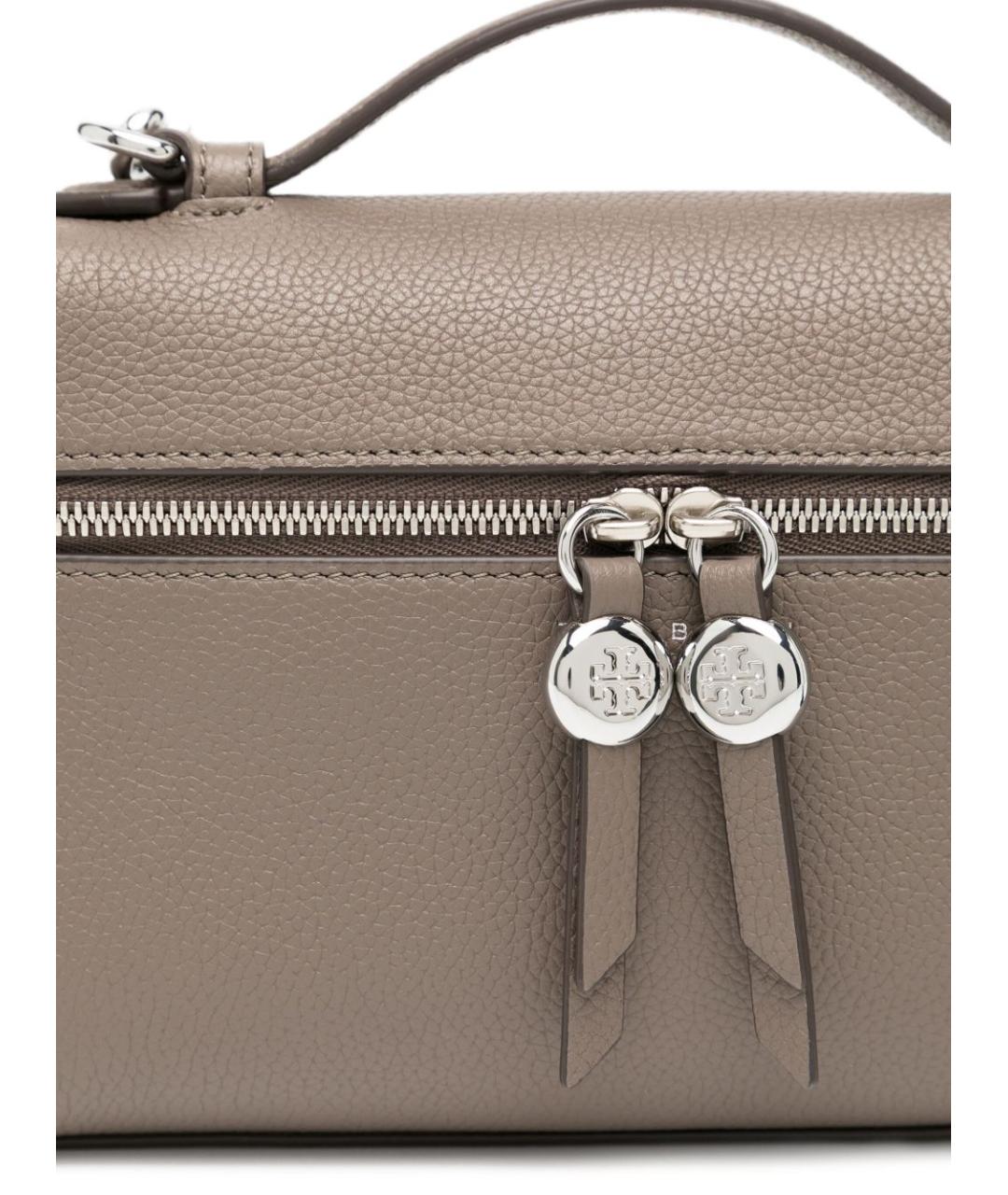 TORY BURCH Коричневая кожаная сумка тоут, фото 5