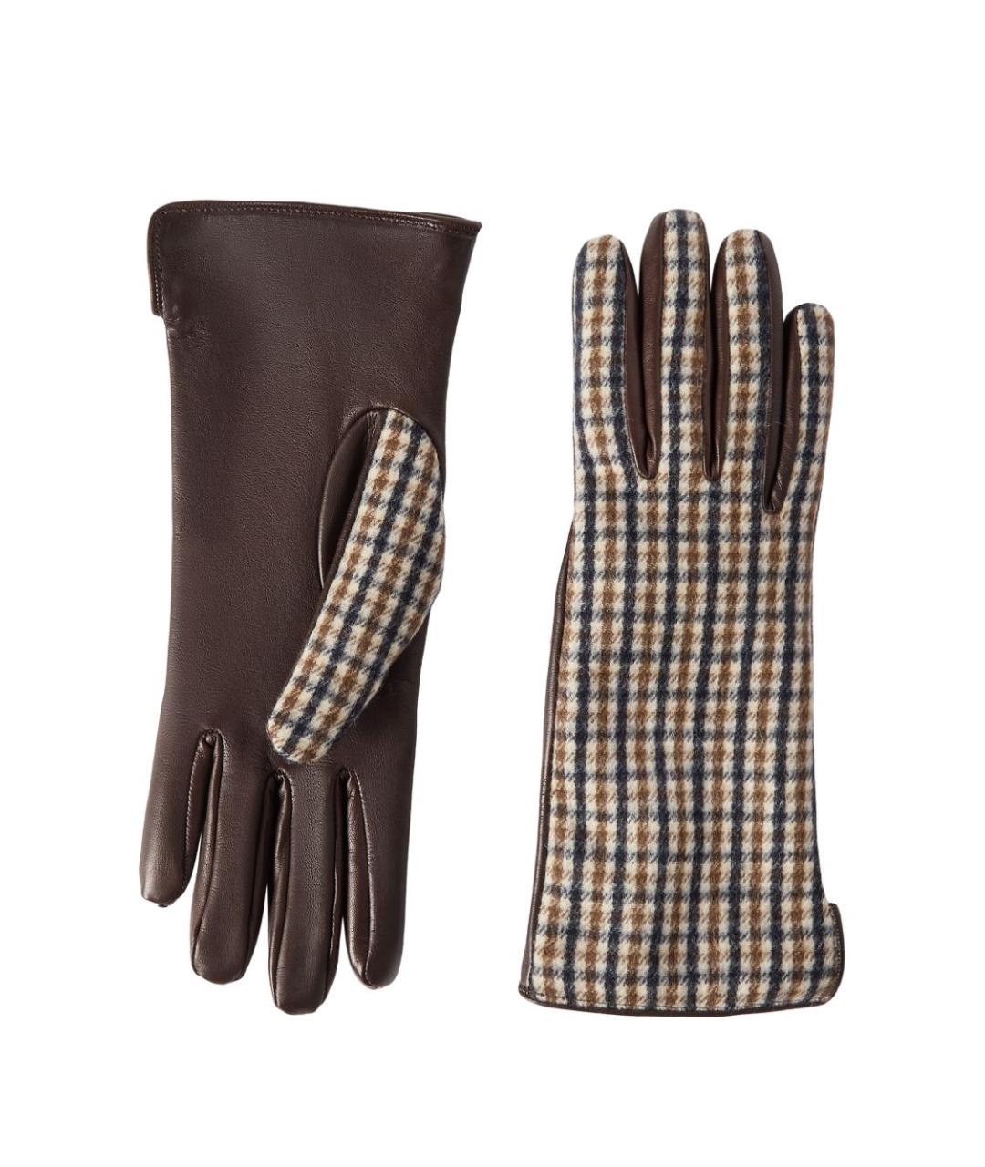 BRUNELLO CUCINELLI Коричневые шерстяные перчатки, фото 3