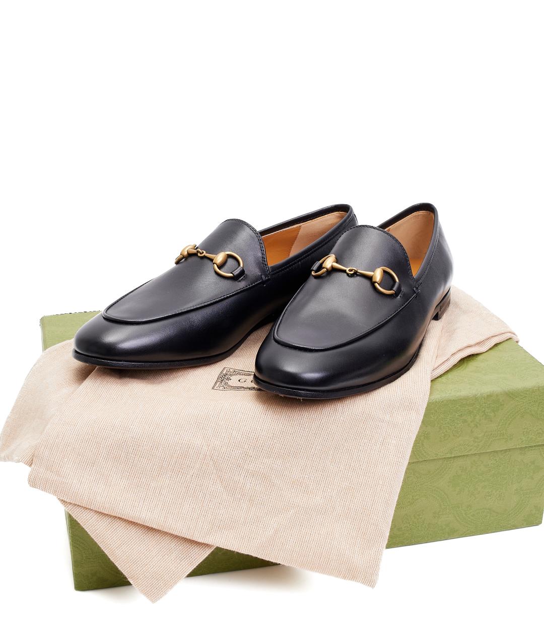 GUCCI Черные кожаные лоферы, фото 6
