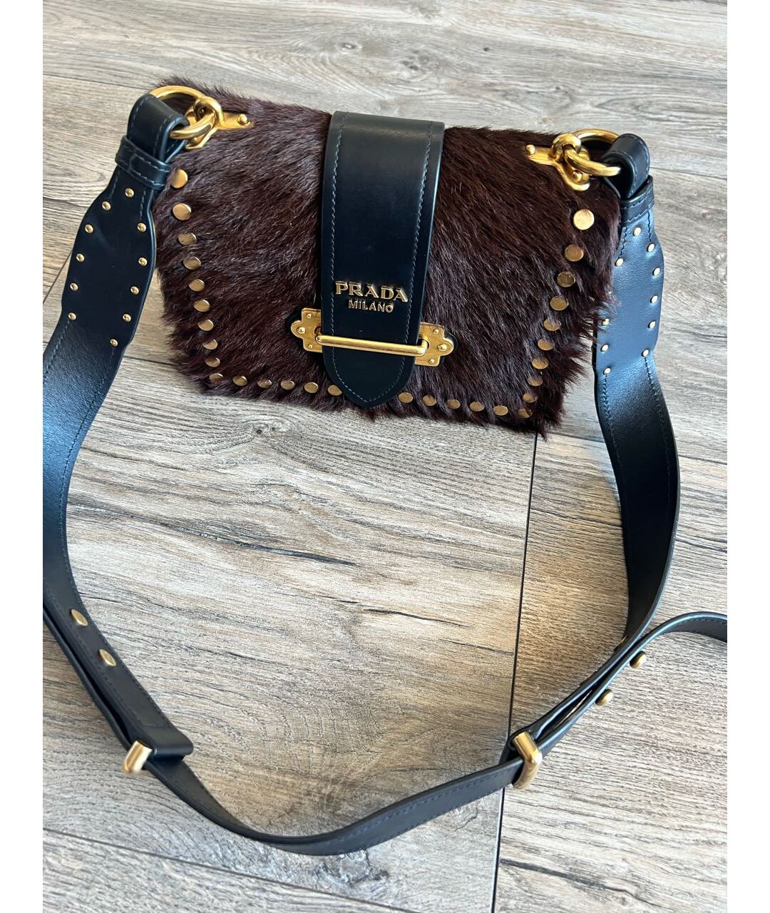 PRADA Черная кожаная сумка тоут, фото 2