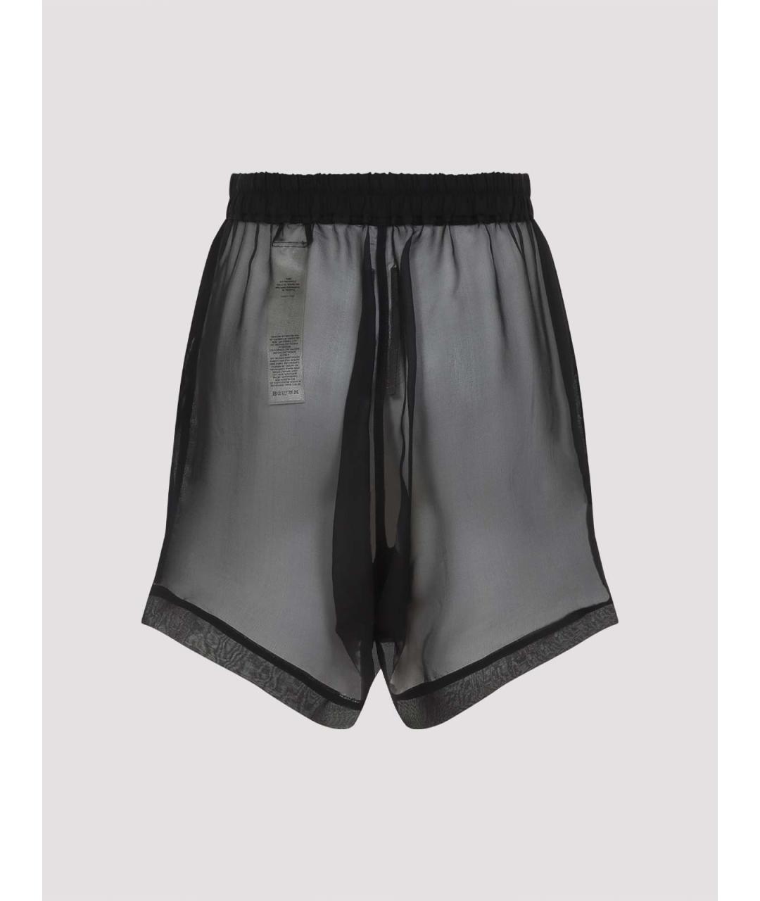 RICK OWENS Черные шелковые шорты, фото 2