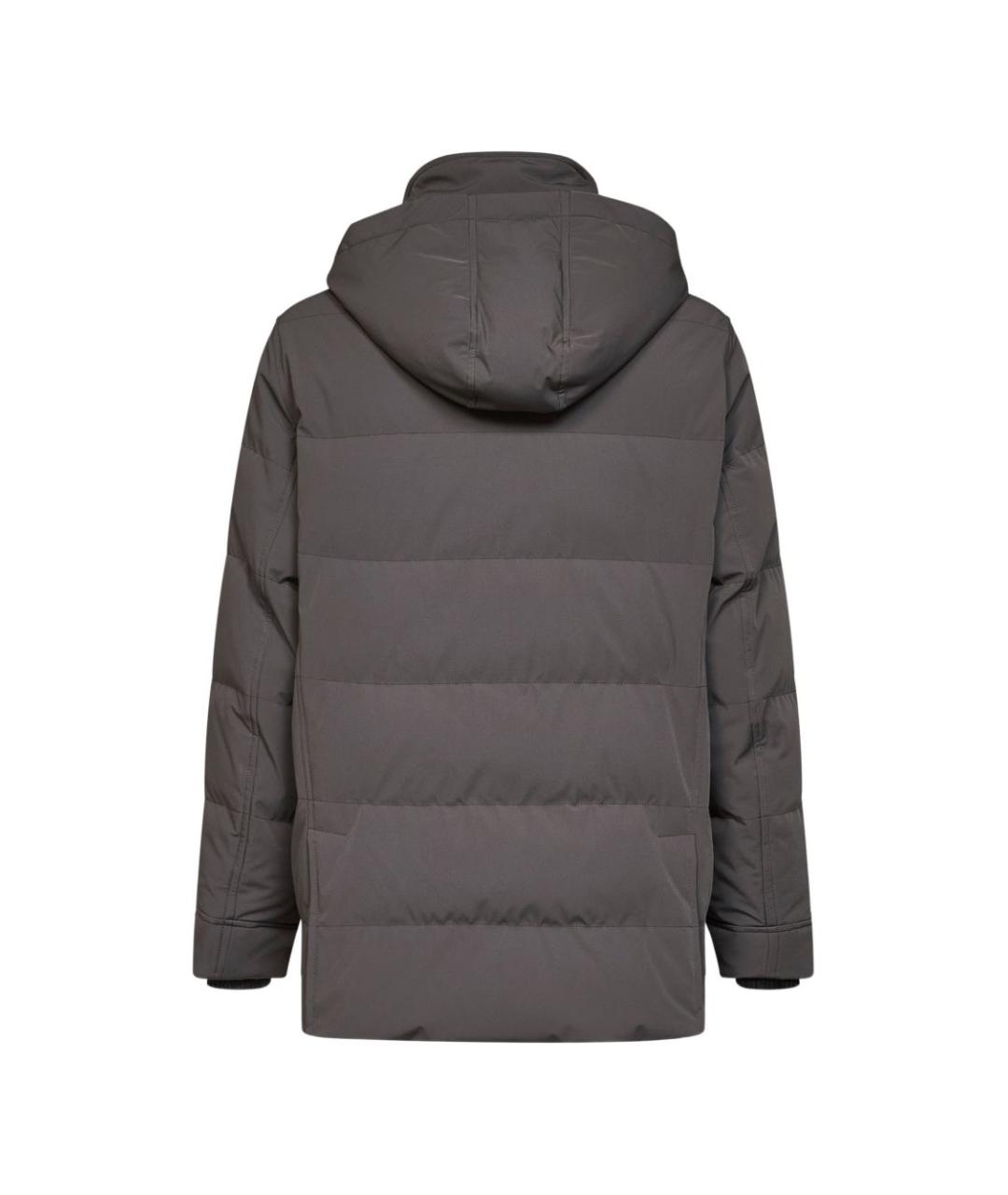 BRUNELLO CUCINELLI Серый пуховик, фото 3