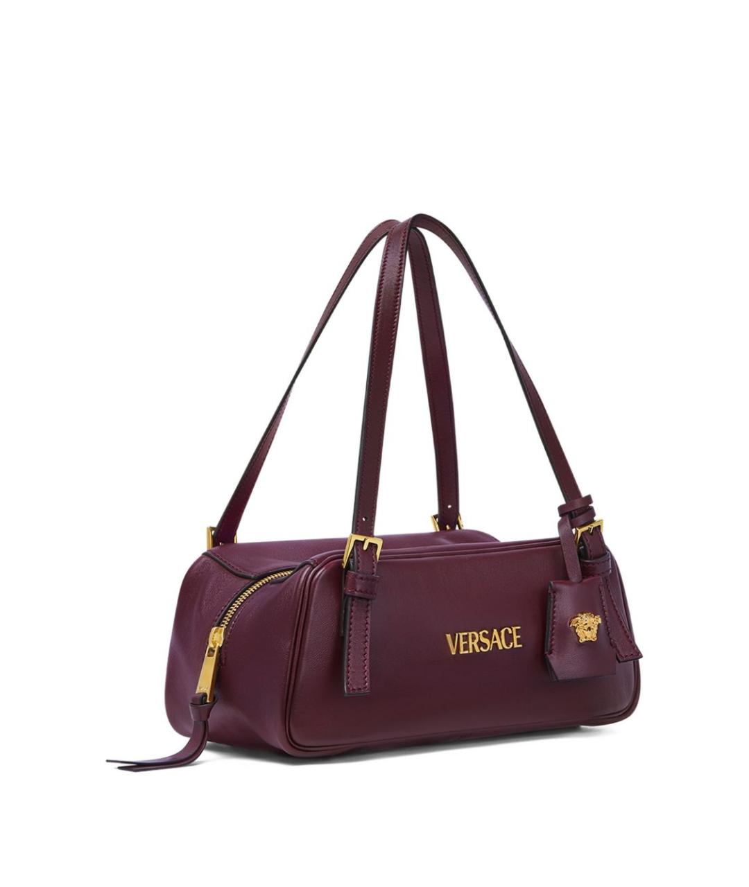 VERSACE Бордовая сумка тоут, фото 4