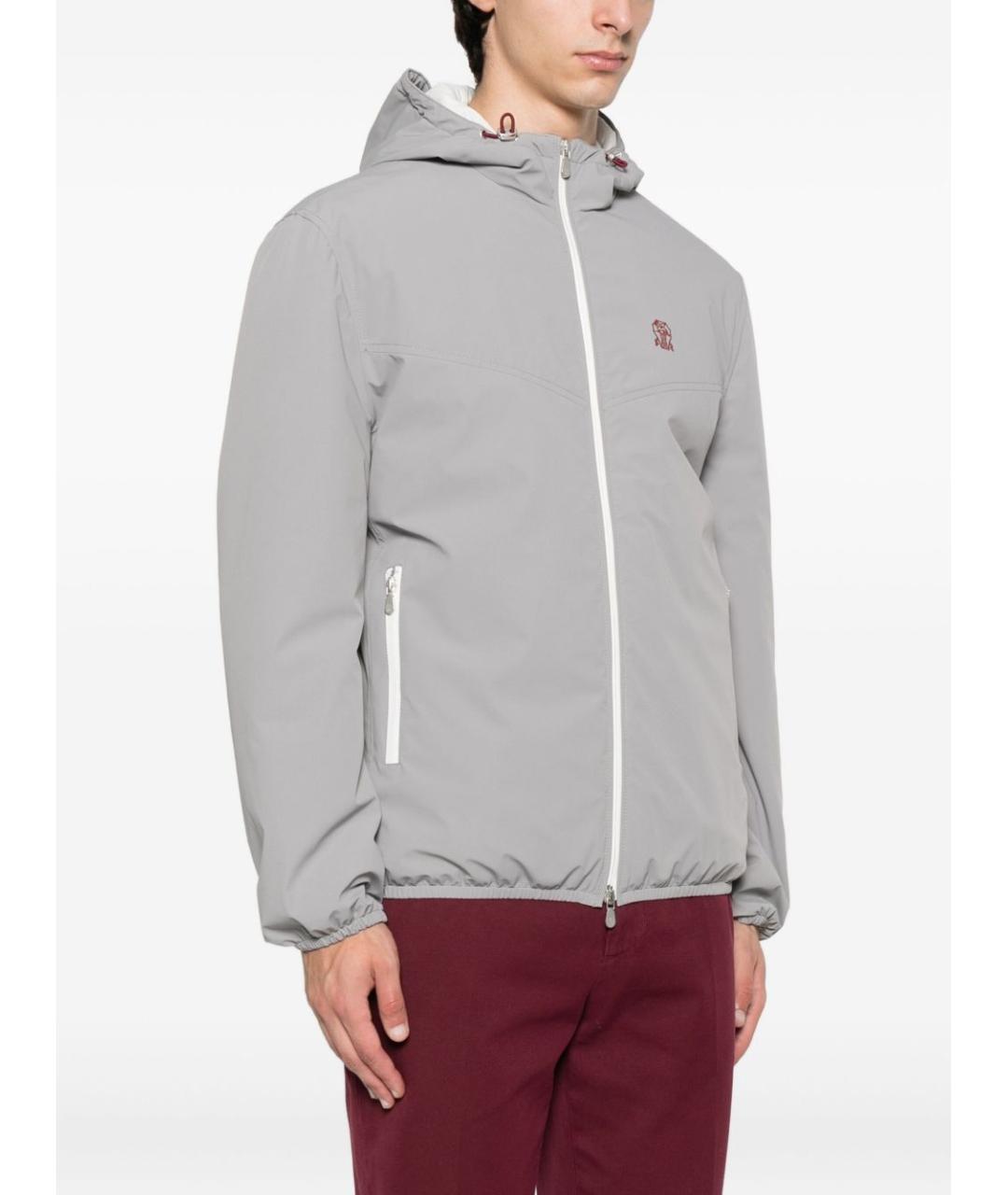 BRUNELLO CUCINELLI Серая куртка, фото 4