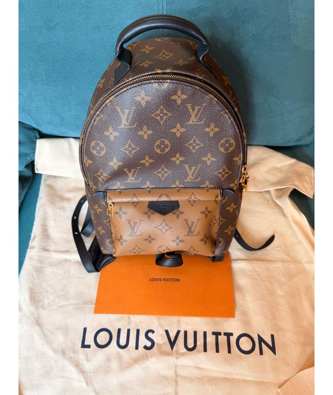 LOUIS VUITTON Коричневый кожаный рюкзак, фото 6