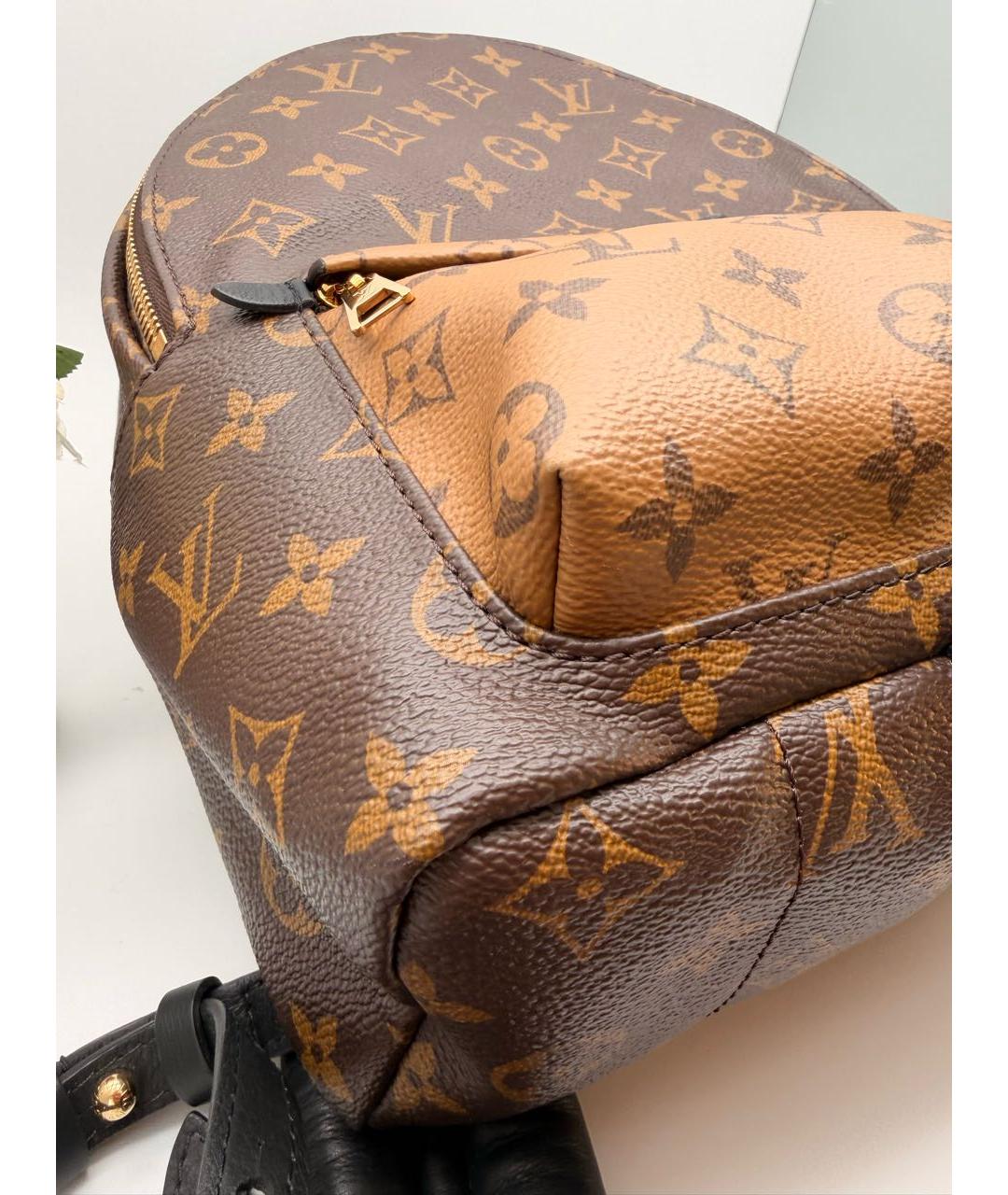 LOUIS VUITTON Коричневый кожаный рюкзак, фото 2