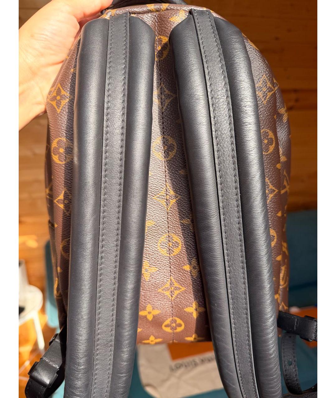 LOUIS VUITTON Коричневый кожаный рюкзак, фото 3